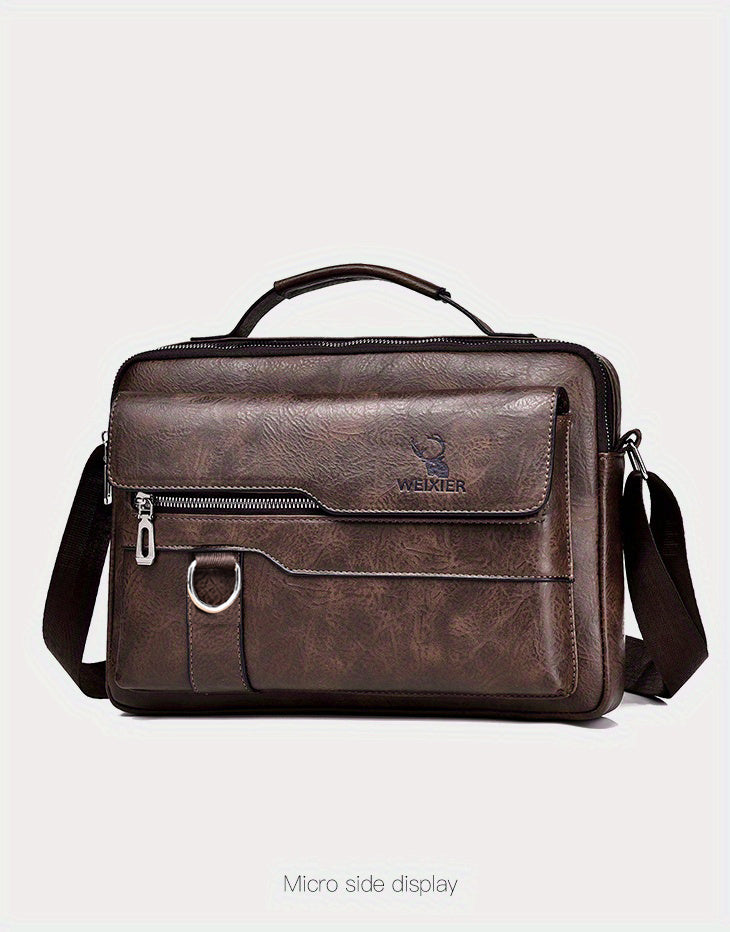 1/2pcs WEIXIER Spring And Summer New Shoulder Bag Messenger Bag, Handbag Casual Fashion PU Material Gift For Father/ Anniversary