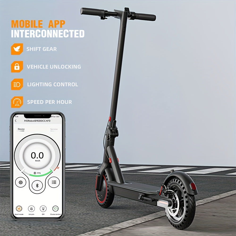 Foldable adult electric scooter 350W, 8.5 inch tires, maximum load: 120KG, top speed 19 miles/H