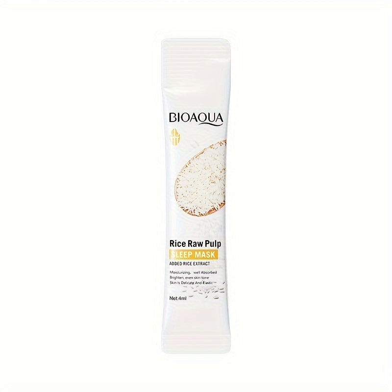 Rice Raw Pulp Face Facial Mask, Moisturizing Cream, Shrink Pores And Tightening Skin, Nourishing And Hydrating With Rice Extract, For All Skin Types Travel Essential
