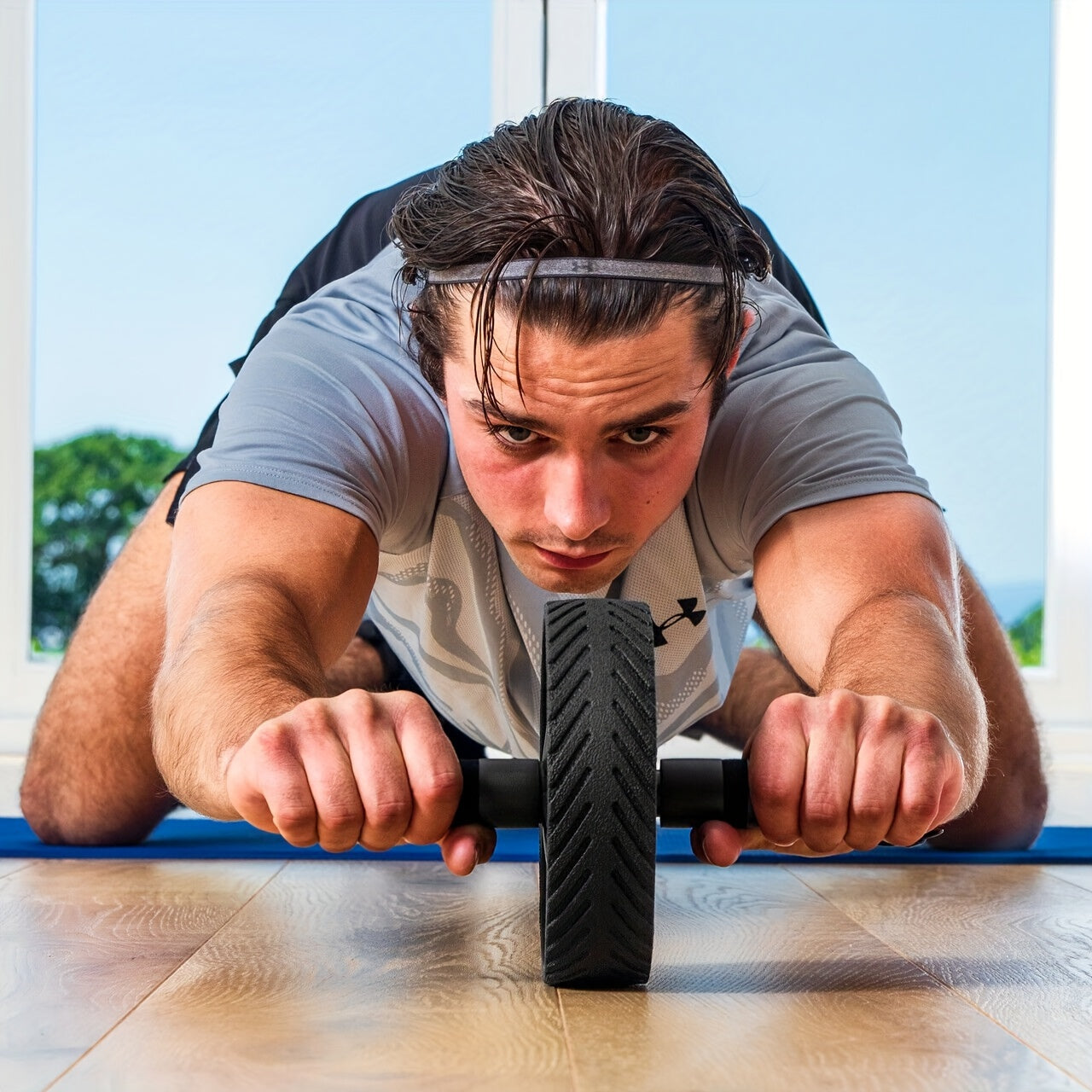 Advanced Ab & Core Strength Training Wheel - Durable PP Material, Home Fitness Equipment
