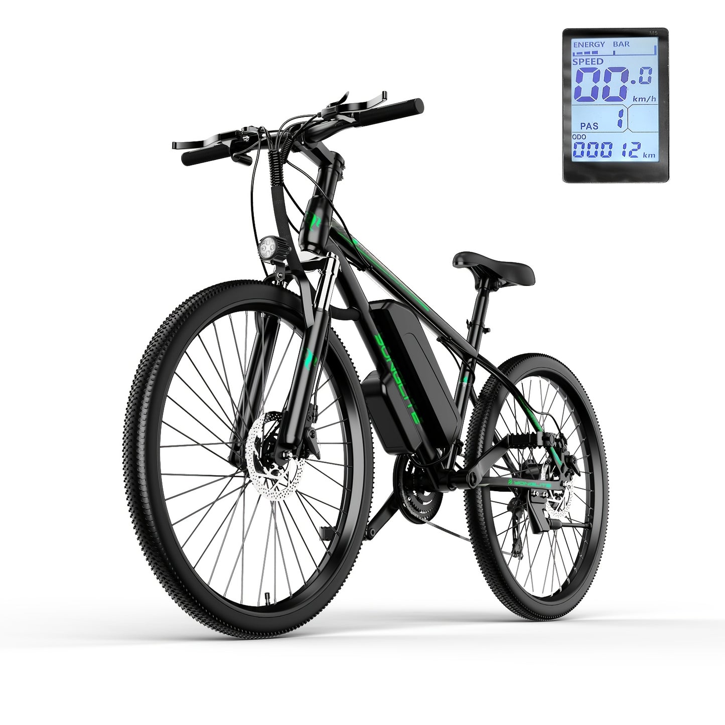 26" Electric Bike for Adults, 21-Speed Mountain EBike with 500W Peak Motor, Up to 20 MPH, 60 Miles Max Range, Electric Bicycle with Removable Battery & 5-Working Modes