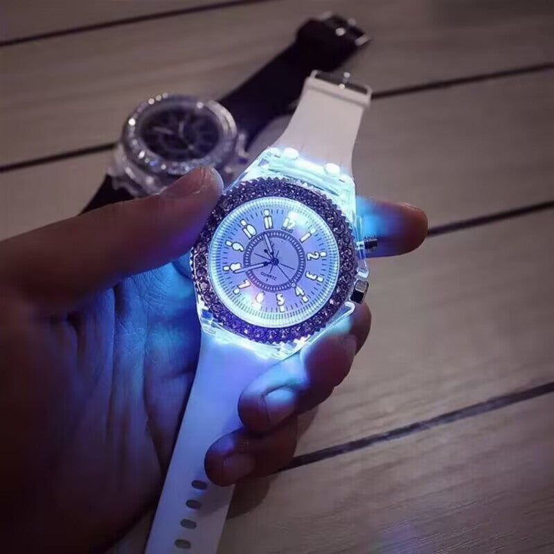 Stylish Quartz Sports Watch for Women - Luminous Display, Elegant Transparent Design & Comfortable Silicone Strap