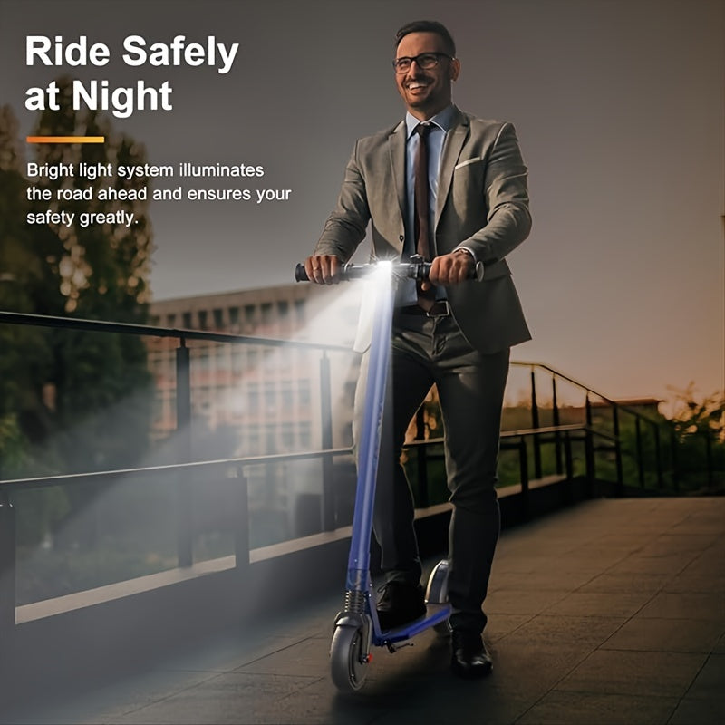 250W CAROMA Foldable Electric Scooter for Adults - 15.5 MPH Top Speed, 15.5 Mi Range, 220 Lbs Max Load, Safe Electronic Brake System, Portable & Durable Aluminum Alloy, Black with Colorful Accents - Ideal for Commuting