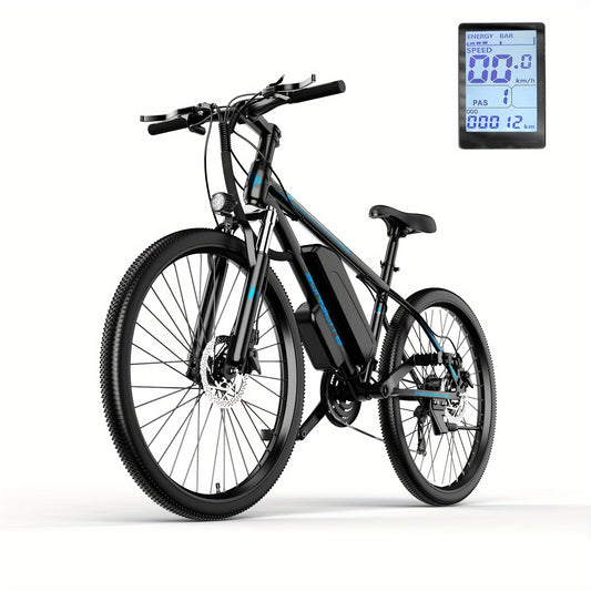 26" Electric Bike for Adults, 21-Speed Mountain EBike with 500W Peak Motor, Up to 20 MPH, 60 Miles Max Range, Electric Bicycle with Removable Battery & 5-Working Modes
