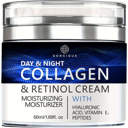 With Retinol And Hyaluronic Acid, Day And Night Collagen Cream For Face Skincare Facial Moisturizer