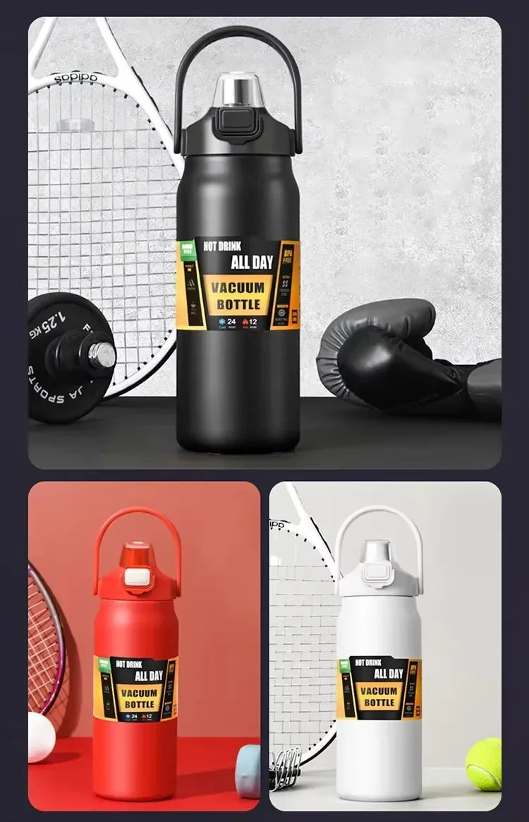 304 Stainless Steel Insulated Cup, Outdoor Portable Vacuum Bottle, Hot and Cold Sports Large Capacity Water Bottle