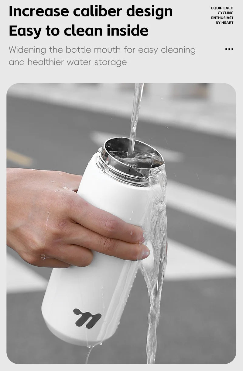 WEST BIKING Stainless Steel Insulated Sports Water Bottle 550ml Cycling Thermos Bottle Keep Cold&Hot Gym Portable Thermal Kettle