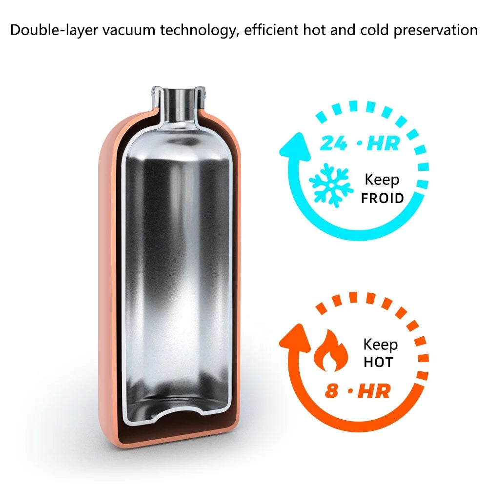 500ml Stainless Steel Insulated Mug Double Wall Vacuum Tumbler Office Home Insulated Coffee Cup Sports Water Bottle