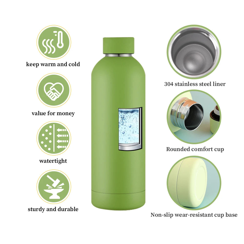 500ml Stainless Steel Insulated Mug Double Wall Vacuum Tumbler Office Home Insulated Coffee Cup Sports Water Bottle