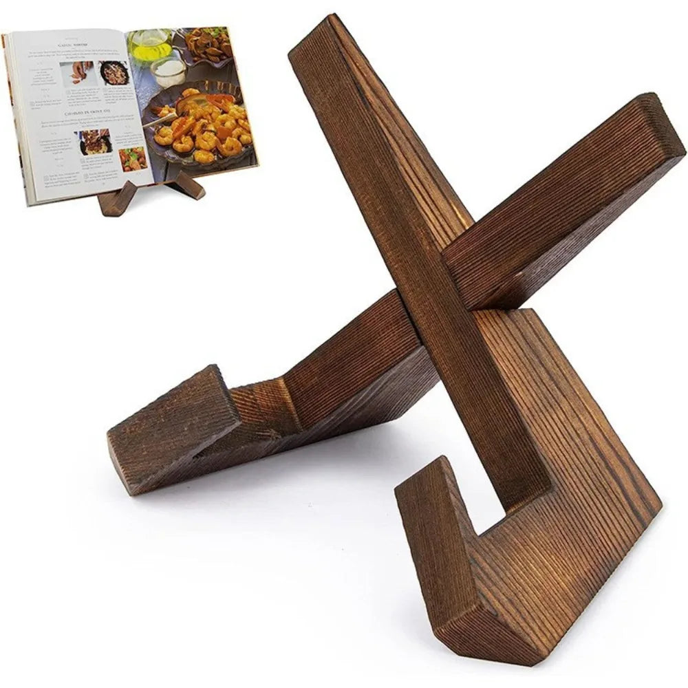 Wooden Kitchen Countertop Recipe Holder Music Scores Simple Cookbook Stand Holder Home Table Decor Book Reading Rest