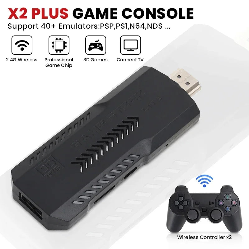 X2 Plus 256G 128G 64G GD10 Pro 4K Game Player 3D HD Retro Video Game Console Wireless Controller TV 50 Emulator For Kids Gifts