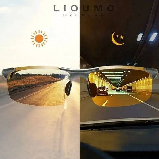 Men Sunglasses Male Photochromic Polarized Driving Outdoor for Men Day Night EyeWear High Quality Anti Radiation Glasses for Men