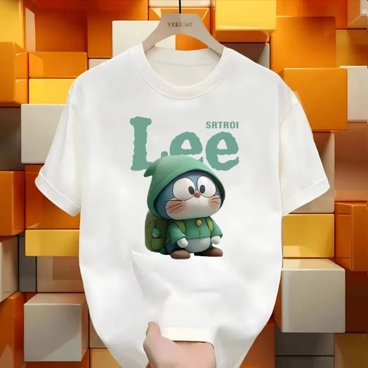 2024 Summer Fashion Trend New Cotton Printed American Trend Brand Loose Men's and Women's Fashion Brand Short Sleeve T-shirt