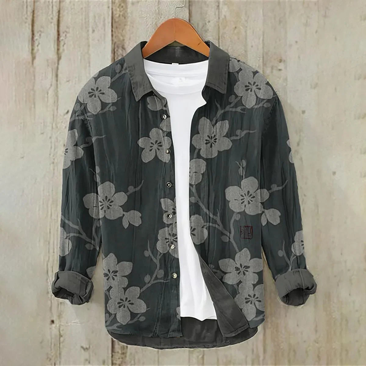 2024 Men's 3D Printed Pattern Lapel Top Casual Loose Retro Long Sleeved Shirt New Fashion Design Harajuku men's Shirt S-5XL
