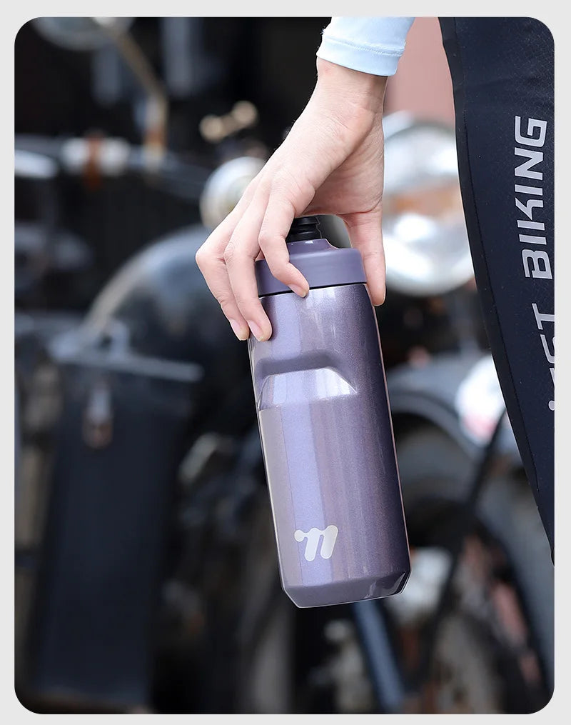 WEST BIKING Stainless Steel Insulated Sports Water Bottle 550ml Cycling Thermos Bottle Keep Cold&Hot Gym Portable Thermal Kettle