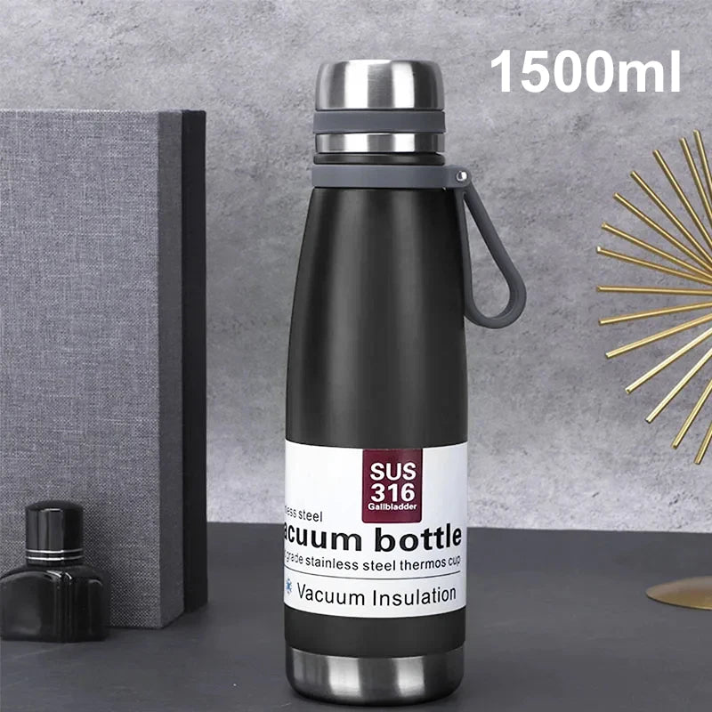 Stainless Steel Thermos Bottle Vacuum Large Capacity Flasks Water Bottle Insulated Water Outdoor Travel Bottle Cup Keeping Warm