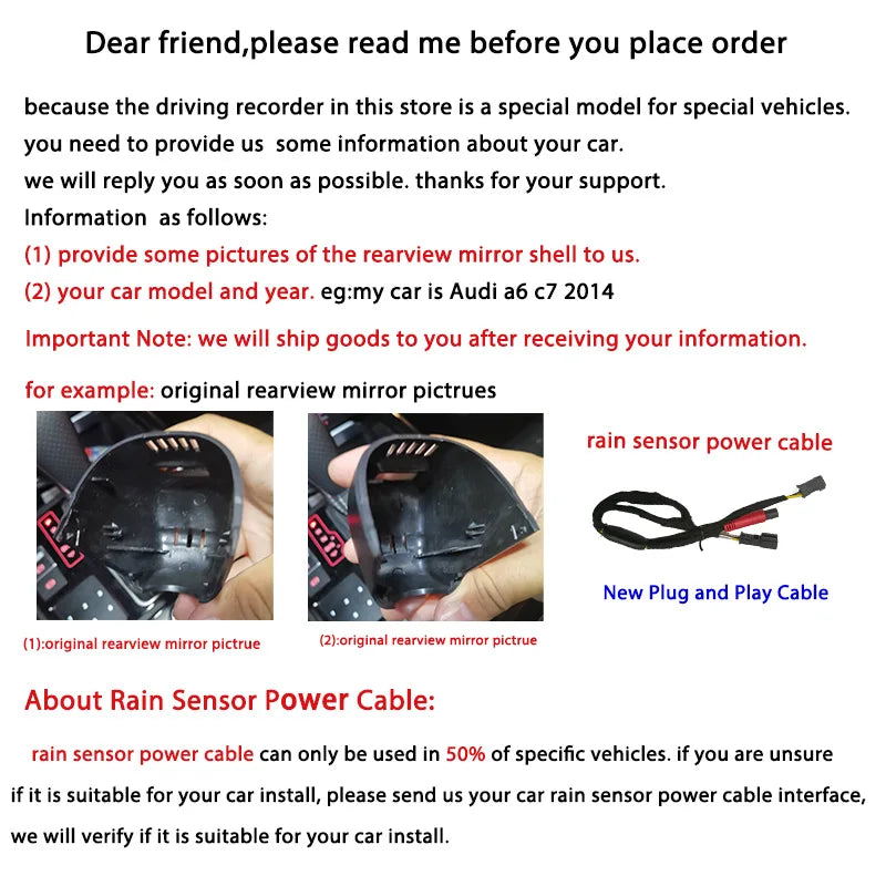 1K 2K 4K Wifi Car Dvr Dash Cam For Audi a1 a3 a4 a5 a6 a7 a8 q3 q5 q7 rs3 rs4 rs5 rs7 tt b5 b6 b7 b8 b9 8v c5 c6 c7 8p 2004-2021
