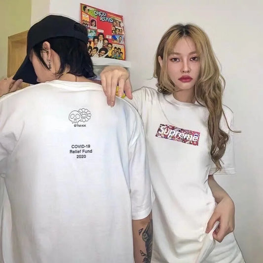 Men's and Women's Spring and Summer Cotton T-shirts Are Fashionable  Comfortable  Loose and Trendy قمصان  قمصان