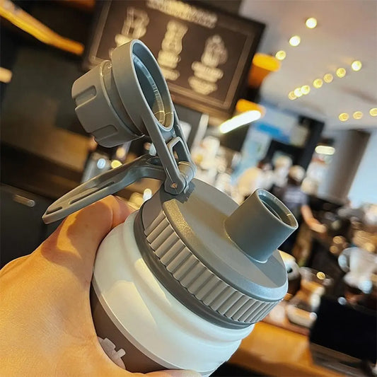 750ML Handheld Vacuum Tumbler Hot or Cold Wide Mouth Insulated Water Bottle 304 Stainless Steel Flask Water Bottle