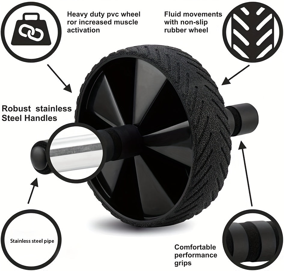 Advanced Ab & Core Strength Training Wheel - Durable PP Material, Home Fitness Equipment