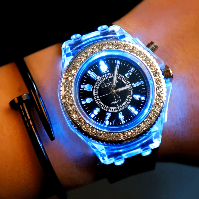 Stylish Quartz Sports Watch for Women - Luminous Display, Elegant Transparent Design & Comfortable Silicone Strap