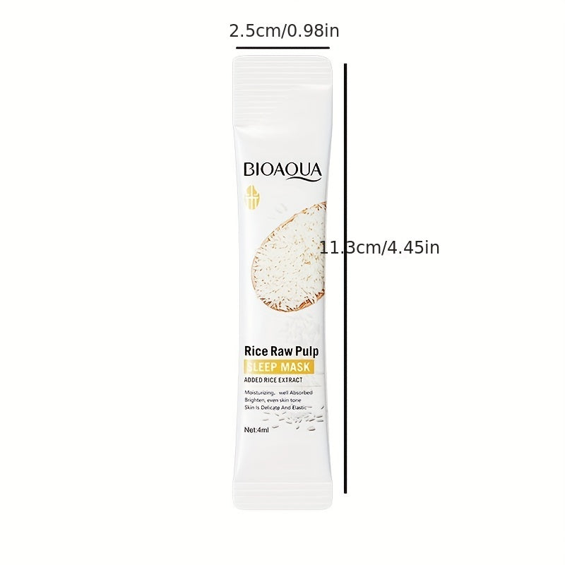 Rice Raw Pulp Face Facial Mask, Moisturizing Cream, Shrink Pores And Tightening Skin, Nourishing And Hydrating With Rice Extract, For All Skin Types Travel Essential
