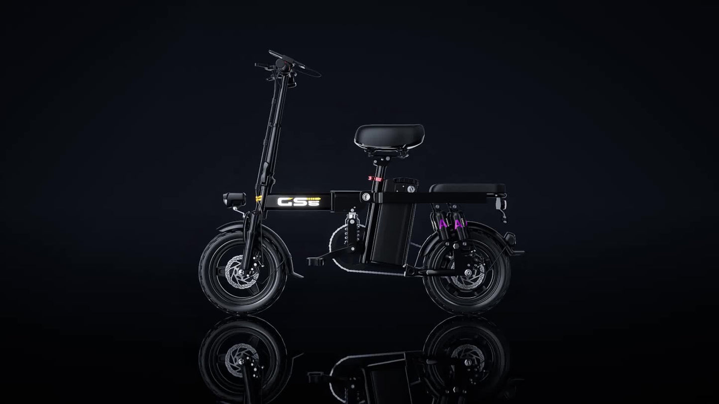 UPlee Ebikes For Adults, 500W Motor, 20MPH 30Miles Range Electric Bike For Adults, 48V 15AH Battery Mini Folding E Bike, 14" Tires, Lightweight Adult Electric Bicycles For City Commute, Travel Mobility Scooter