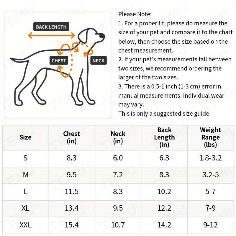 Small Winter Fleece Sweater for Pet, Warm Dog & Cat Clothes with Leash Ring (If Your Pet Is Between Two Sizes, Please Buy The Larger Size)