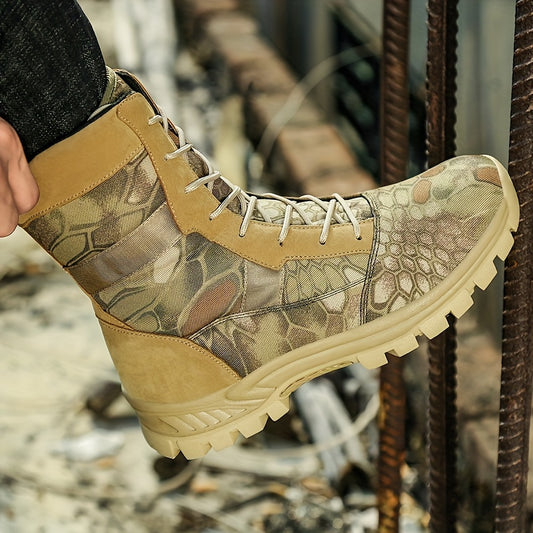 Extra Large Couple Autumn And Winter New High Barrel Women's Mountaineering Boots, Thick Sole, Anti Slip And Wear Resistant, Long Barrel, Training Shoes, Men's Shoes, Hiking Shoes