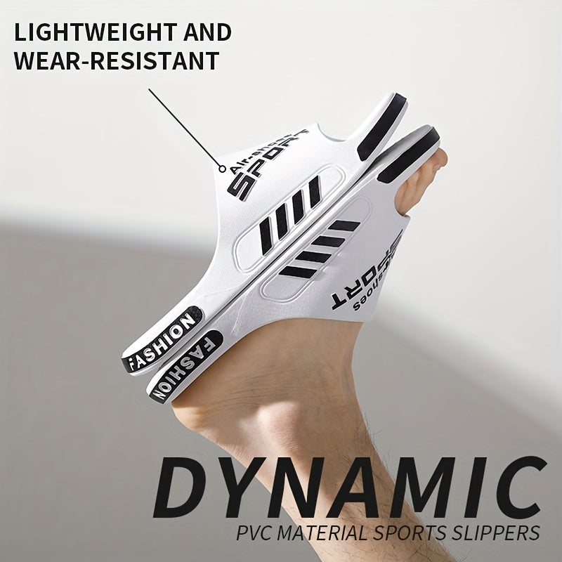 Stylish & Comfortable All-Season Quick-Dry Slides: Non-Slip, Easy-Clean PVC Slippers for Indoor/Outdoor Use
