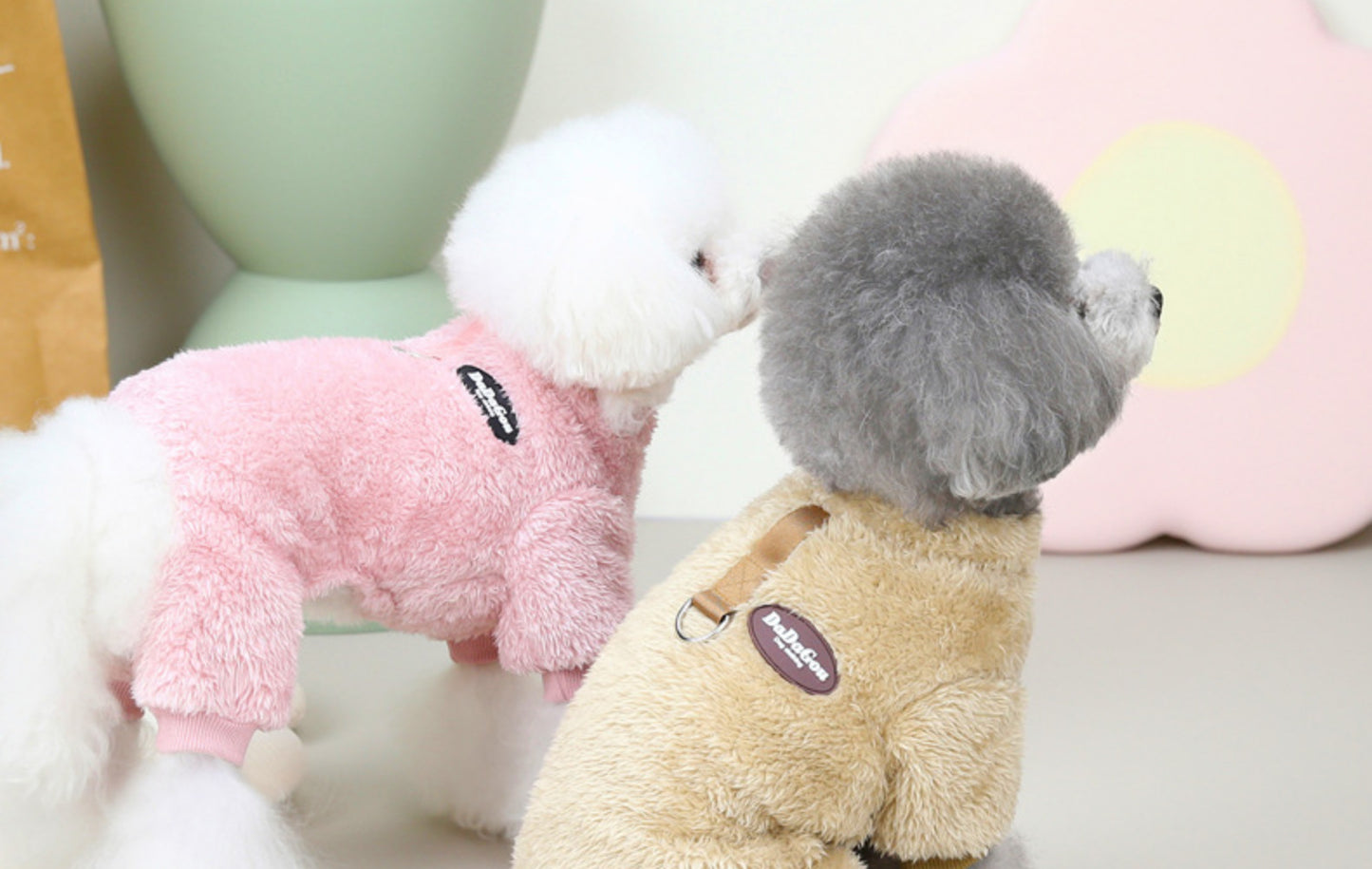 Small Winter Fleece Sweater for Pet, Warm Dog & Cat Clothes with Leash Ring (If Your Pet Is Between Two Sizes, Please Buy The Larger Size)