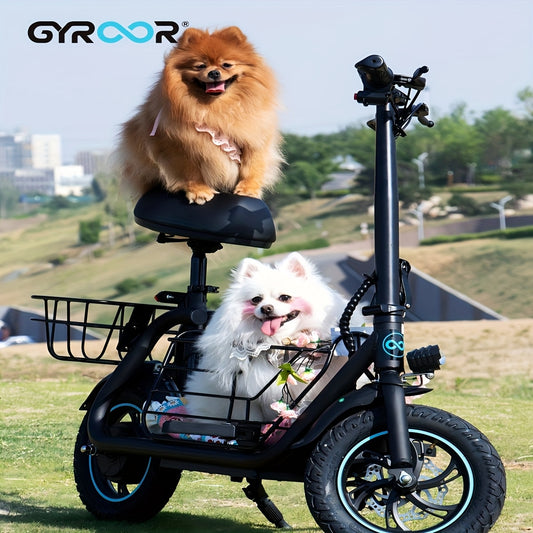 550W Electric Scooter with Basket for Dogs, 20-Mile Range, Speed up to 18.6MPH, Ample Storage for Pets & Cargo