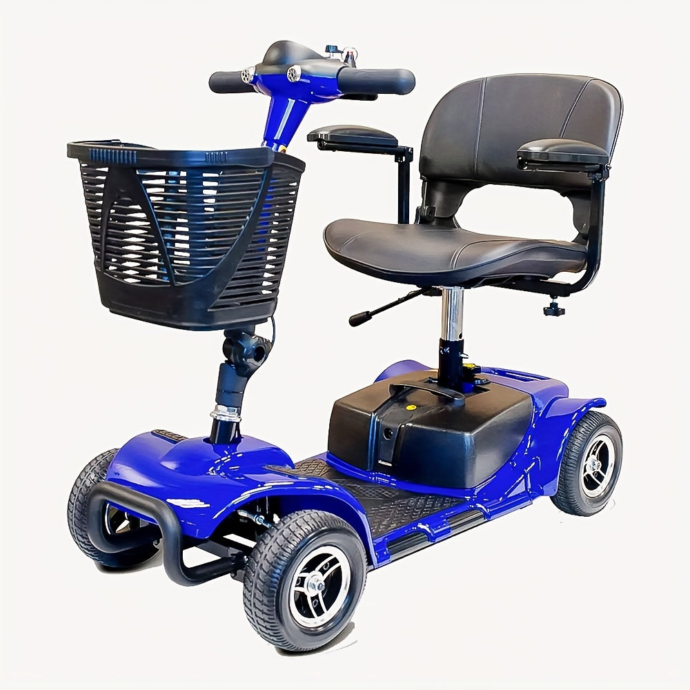 24V12Ah Folding 180W Electric Scooter Electric 4 Wheel 22km long range Foldable Mobility Scooters with light