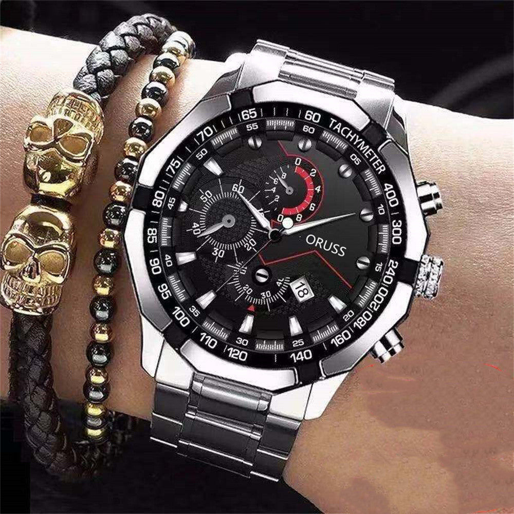 Elegant Business Quartz Men’s Watch - Waterproof, Luminous Dial with Date, Perfect Gift for Every Occasion