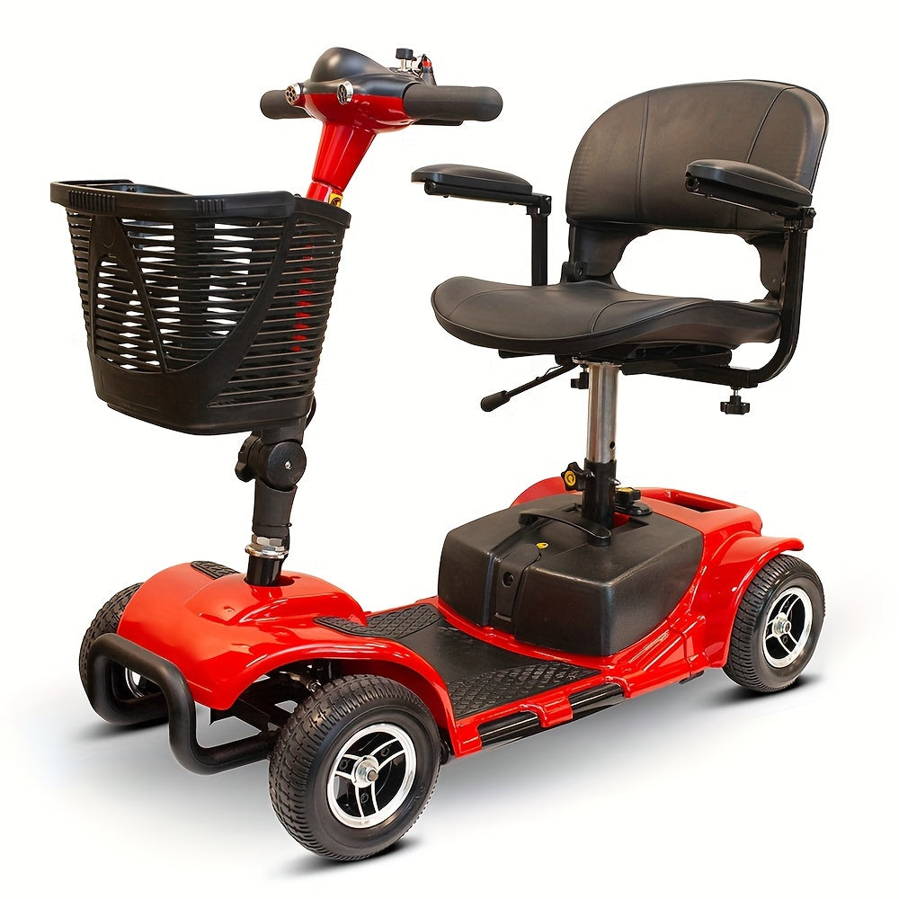 24V12Ah Folding 180W Electric Scooter Electric 4 Wheel 22km long range Foldable Mobility Scooters with light