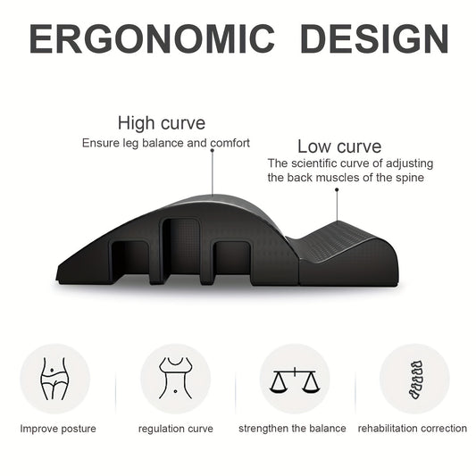 Curved Pilates Yoga Wedge - Massage Fitness Equipment for Balance - Massage Bed