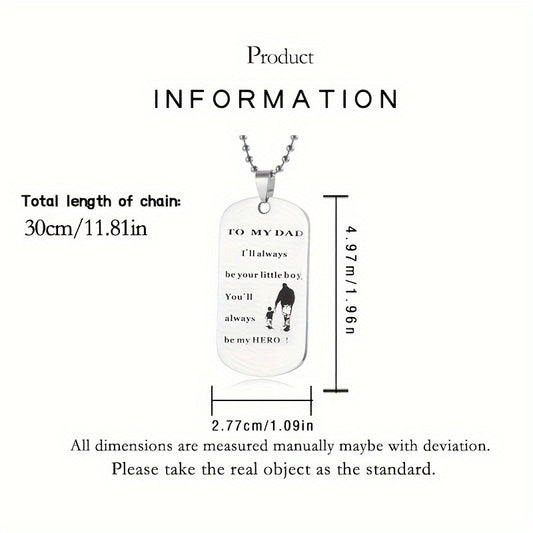 Dog Tag Gifts For Dad Father - Dad Gift Idea From Wife Daughter Son, Stainless Steel, Christmas Birthday Fathers Valentines Day Gift For Men Husband