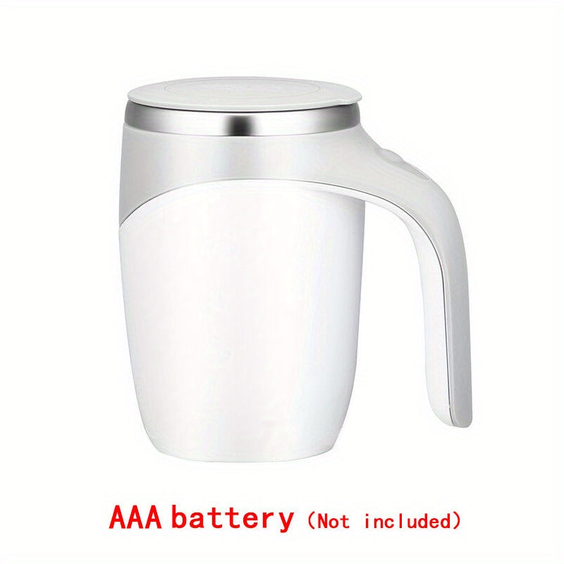 1pc, Marvelous Self-Stirring Mug - 13oz Stainless Steel Auto Mixing Coffee Cup for Hot Beverages - Magnetic, Insulated, Travel-Friendly Kitchen Essential for Office, Home, Summer, Winter Drinkware, and Home Kitchen Organizati