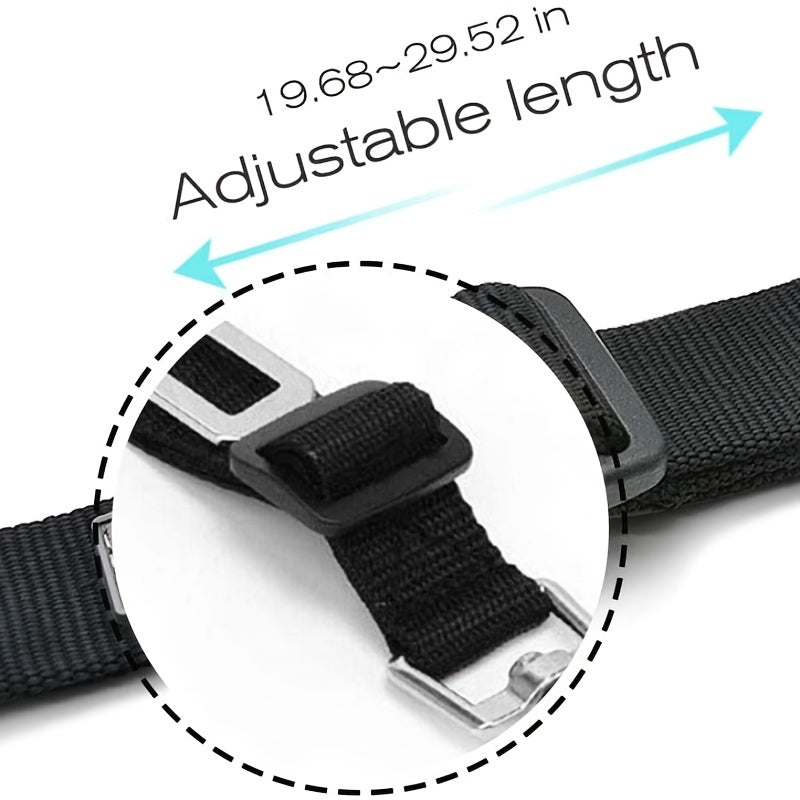 1pc Adjustable Retractable Pet Seat Belt for Cars - Keep Your Pet Safe and Secure on the Road