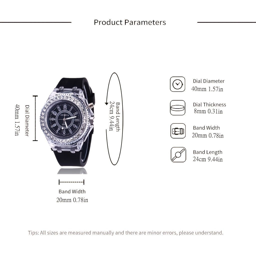 Stylish Quartz Sports Watch for Women - Luminous Display, Elegant Transparent Design & Comfortable Silicone Strap
