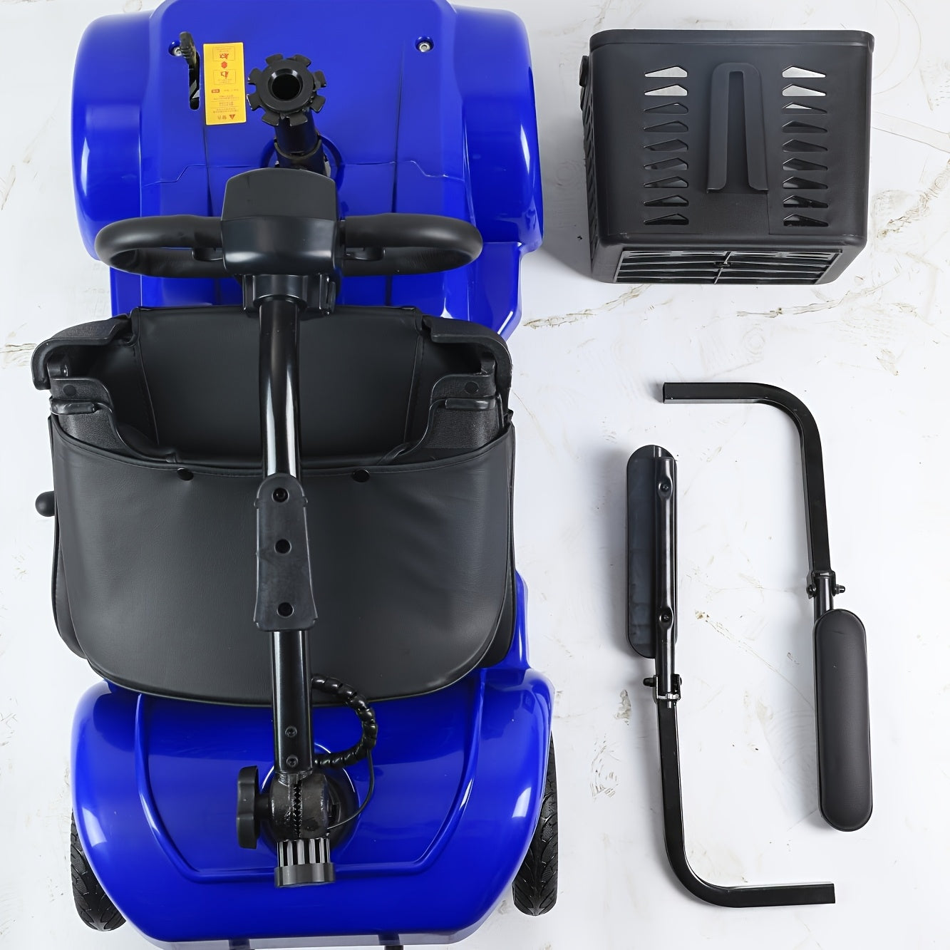 ENGWE Folding 4-Wheel Electric Mobility Scooter, 250W 24V Motor, Electric Scooter With 15 Miles Long Range For Adults, Detachable Basket & Front Light, 265lbs Max Load, Great Birthday & New Year Gift, Various Road Conditions,