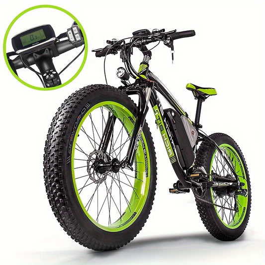 Electric Bike, 720W 26 Inch Fat Tire Mountain Ebike, 19 MPH 12.5AH 48V Battery Bicycle 7Speed Electric Dirt E Bikes, Mountain Bike, Halloween Gift
