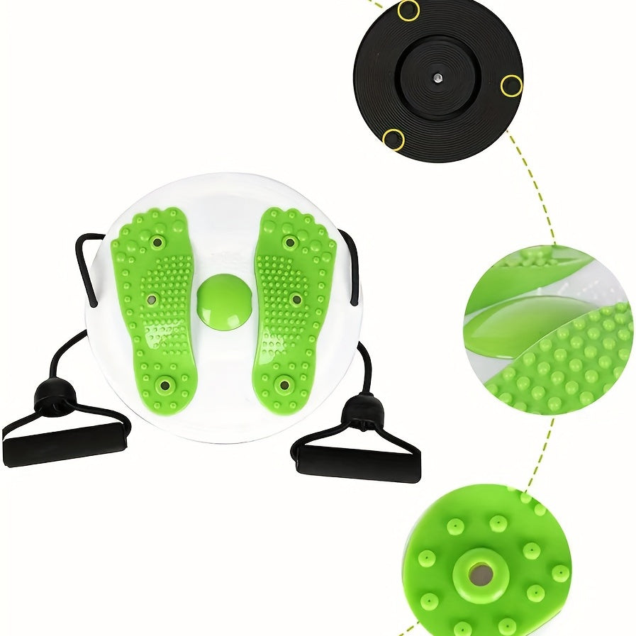 Waist Twisting Disc With Handles, Trims Waist Arms Hips And Thighs Waist Training Foot Massage Plate With 6 Magnets Fitness Twister Workout Home Gym Body Building Fitness Equipment