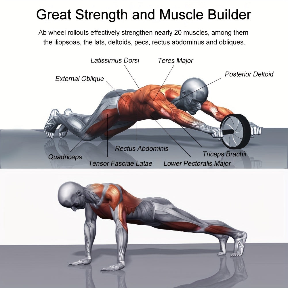 Abdominal Wheel, Abdominal Muscle Wheel, Abdominal Toning Fitness Equipment, Fitness Equipment, Jingyi Abdominal Wheel Set