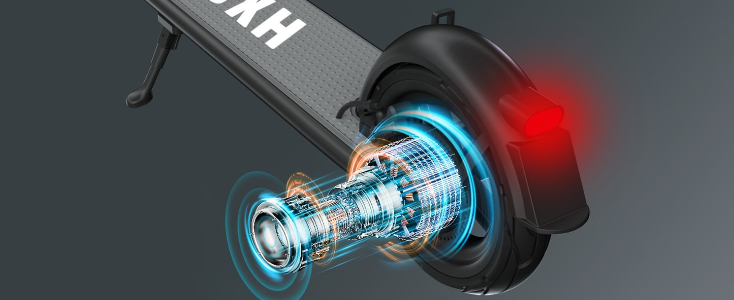 Electric Scooter For Young Adults, 21 Miles Range & 19 MPH, 500W Motor, 10" Inner-Support Tires, Dual Braking System And Cruise Control, With Turn Signals, Foldable Electric Scooter For Teens