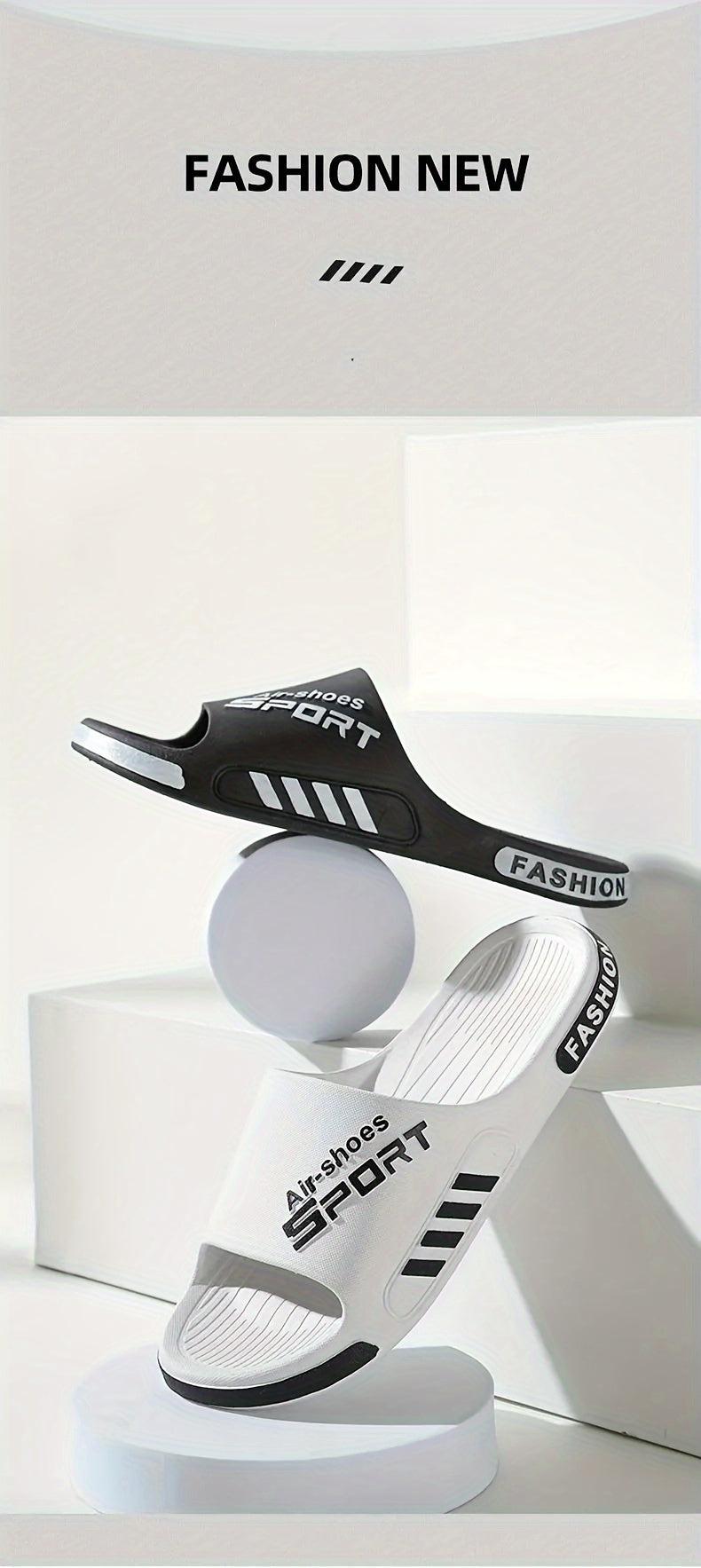 Stylish & Comfortable All-Season Quick-Dry Slides: Non-Slip, Easy-Clean PVC Slippers for Indoor/Outdoor Use