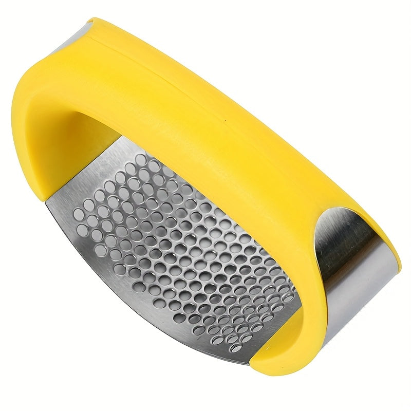 1pc, Garlic Press, Stainless Steel Garlic Press, Rocker Metal Garlic Mincer, Washable Garlic Crusher, Kitchen Garlic Chopper, Garlic Masher, Kitchen Stuff, Kitchen Gadgets Kitchen Accessories