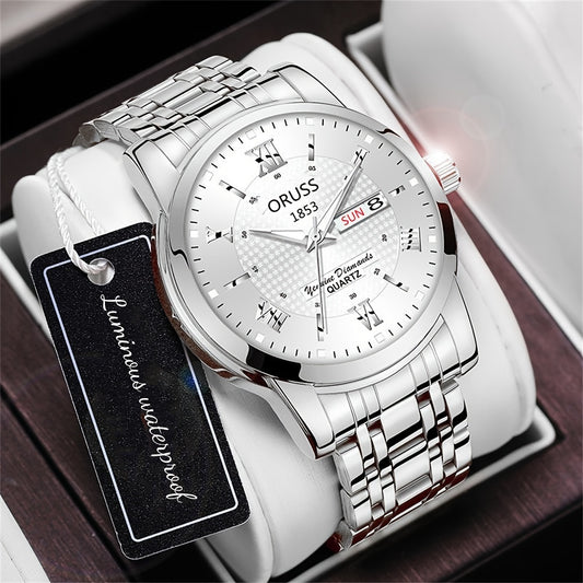 [Double Calendar Men's Watch] High-Grade Double Calendar Men's Watch - Business Sports Leisure Fashion Trend Durable